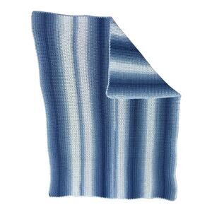 Handmade Afghan Light Dark Blue Ombre 39" x 50"